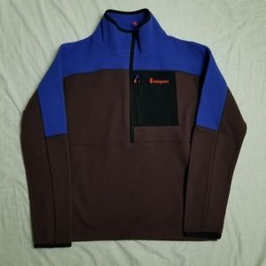 Cotopaxi Abrazo Fleece Jacket Half Zip Blue Brown Women's Size Medium